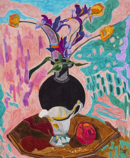 Yellow Tulip Blue Iris